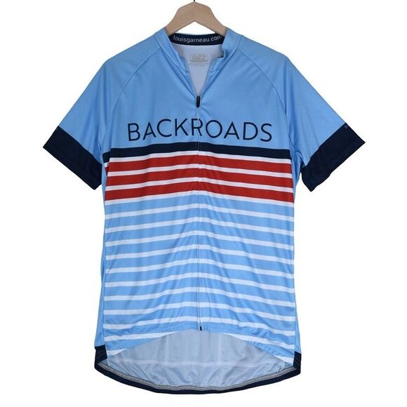 Louis Garneau Other - Louis Garneau Jersey Mens L Cycling Backroads Full Zip Short Sleeve Logo